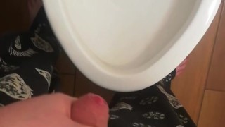 Massive Cumshot In The Toilet!