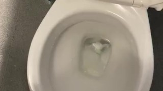 Got really horny in public toilets cum everywhere 