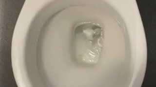 Got really horny in public toilets cum everywhere 