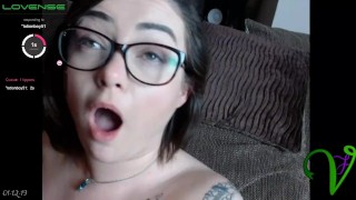 Ms. Vixen sucks cock till it explodes on her face