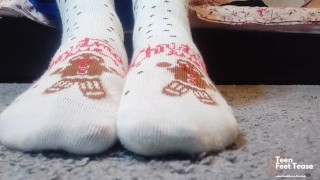 Socks Foot Fetish and playing with Dirty Panties
