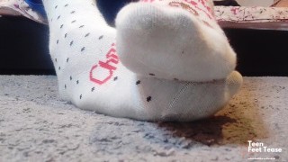 Socks Foot Fetish and playing with Dirty Panties