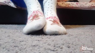 Socks Foot Fetish and playing with Dirty Panties