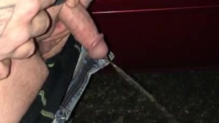 pissing outside