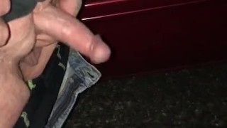 pissing outside
