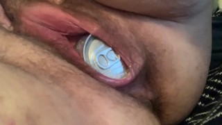 pushing soda can in and out of my cunt— with just my internal muscles!