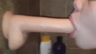 1st dildo suck