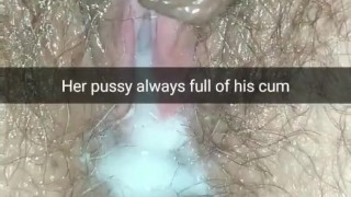 Lover creampied your wife pussy and then knock her up. Enjoy Hubby Cuck.
