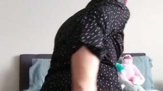 Pup Buttons puts in his tail and wags