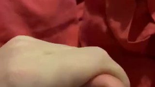 Wanking but look how much pre-cum 