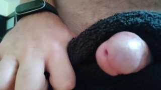Dry humping, closeup shot cock, huge load while moaning