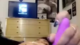 BBW fucks herself silky