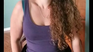 Horny Ginger Milf Sits On a Dildo