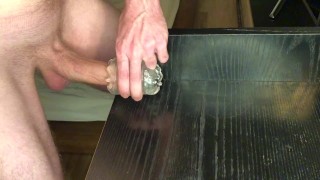 Horny Fit Guy Fucks A Fleshlight With His Big Dick - Cumshot - Moaning