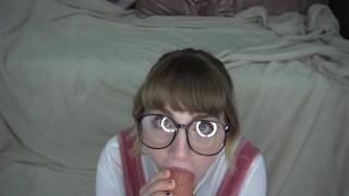 Girl With Glasses Extreme Hardcore Deepthroat