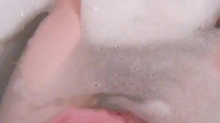 POV Playing w/My Clit In Bubblebath Tub; Liking My Big Thighs & Cute Toes