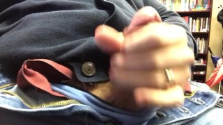 Edging My Thick Cock While At Work - Risky Public Masturbation