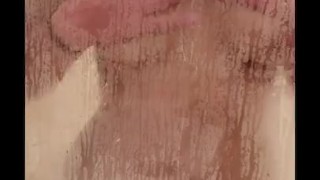 Me naked showering