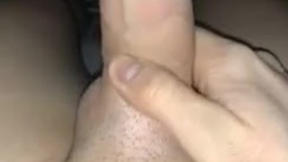 Beautiful horny teen jerking off. Wet cock. Check profile to see me cum