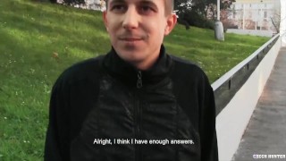  CZECH HUNTER 496 - Confused Straight Guy Takes A Cock For Cash
