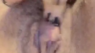 Pussy play with a little squirt