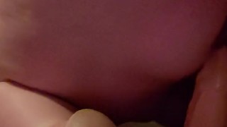 Riding big dildo 