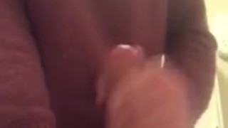 Bathroom wank - MASSIVE load of cum!