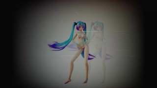 MMD 4k 18+ Miku Micro bikini Expectations [ with effects ]