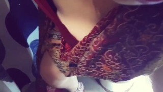 Indian mistress in saree peeing upclose