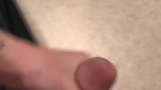 Cum on the bathroom counter 