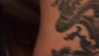 Johnny Ryder uses his white daddy cock dildo on his hole