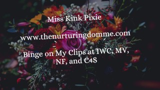 Goth Pigtail BBW Domme JOI: Sees You Being A Peeping Tom