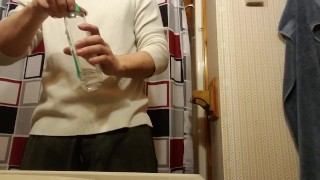 Soaking diaper with baby oil