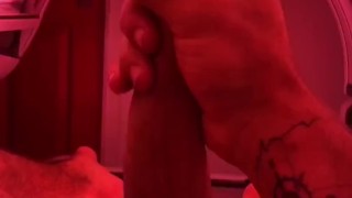 WANKING my fat COCK ! On my mini holiday 