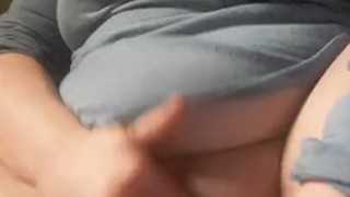 Tight pink pussy squirt and cum on Banana