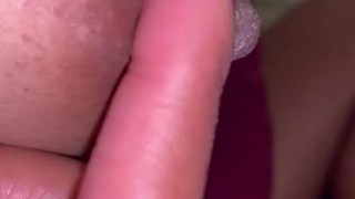Playing with my perky round tits 