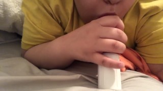 Watch me suck daddy 