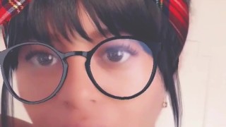 Recording in snapchat while I'm riding my young neigbor's cock