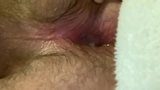 Pushing out cum out my ass it’s not stopping 