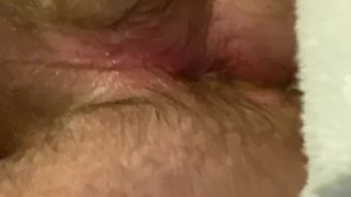 Pushing out cum out my ass it’s not stopping 