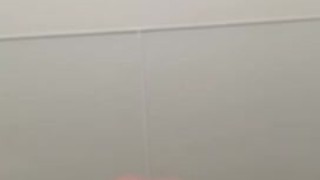 Playing with toys in a Gas station bathroom 