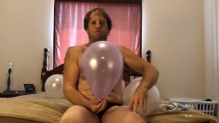 Stud N Jockstrap Plays With Balloons