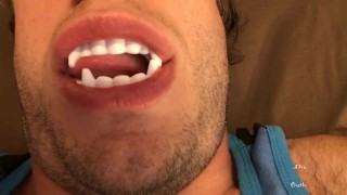 Sexy Vampire Teeth & Tongue Worship