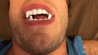 Sexy Vampire Teeth & Tongue Worship