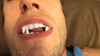 Sexy Vampire Teeth & Tongue Worship