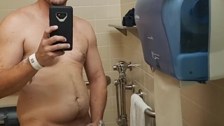 Showing off Dick on the mirror