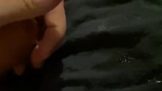 Wanking on to my boxers big cumshot 