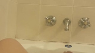 Cumming in my stepmom's bathtub