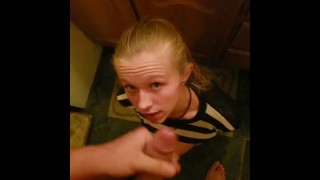 POV!! Beefy Cumshot All Over My Face Begging For A Facial 