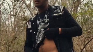 Sexy guy Masturebates in Public